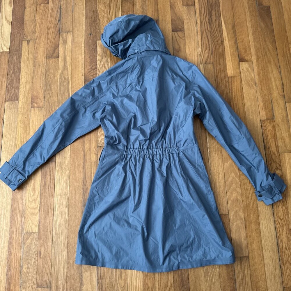 Patagonia Hooded Trench Raincoat Torrentshell Women's Blue Size M - Picture 6 of 7